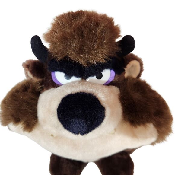 Warner Bros Taz Tasmanian Devil Stuffed Animal Plush Toy Carnival 1989 Vtg 11in - Picture 4 of 8
